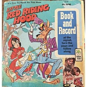 Little Red Riding Hood Book and Record 1938 45rpm Peter Pan Records